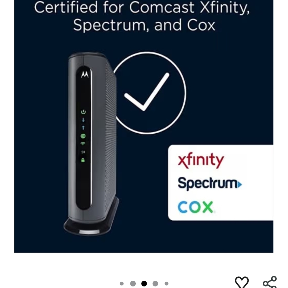 Motorola AC1900 Cable Modem Router - Gray and Green - Picture 10 of 11
